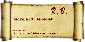 Reinwald Benedek névjegykártya