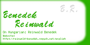 benedek reinwald business card